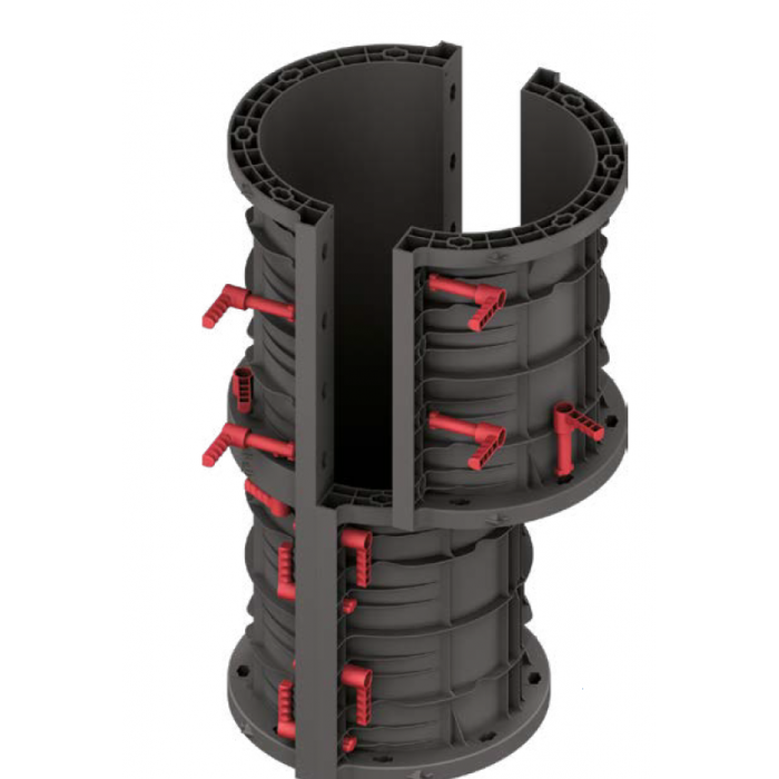 Елемент зовнішнього кута стінової пластикової опалубки 